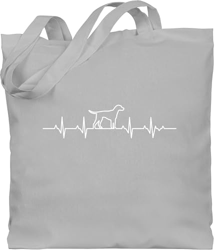Shirtracer - Baumwolltasche - Geschenk für Hundebesitzer - Herzschlag Hund