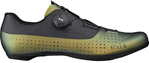 Fizik - Tempo Overcurves R4 Iridescent, Fahrradschuhe Unisex - Erwachsene, Unisex, Fahrradschuh, TPR4OCIR1, Scarabeo Schwarz, 45 EU