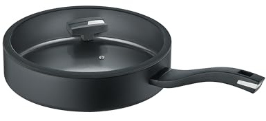 Berndes Pfanne 24 cm, b.green Alu Recycled Induction, Schmorpfanne hergestellt zu 100% aus recycelten Getränkedosen, schwarz | llt zu 100% aus recycelten Getränkedosen, schwarz