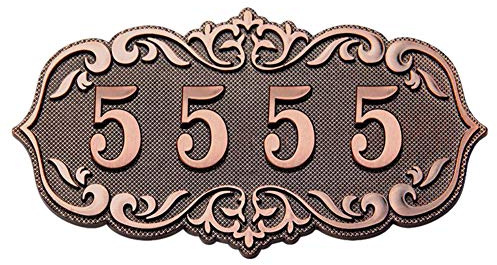 Plaque Numéro de Maison Personnalisée Panneau de Signe Chiffres Porte Rétro Plaque avec Numéro Gravé Autocollant Enseigne d'adresse Rue Acrylique pour Famille Bureau Hôtel Dortoir Boîte aux Lettres