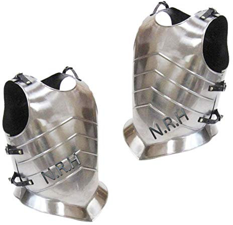 Armor Mittelalterlicher Ritter Stahl Körperpanzer Römische Muskelplatte Kürass Lederriemen Halloween-Kostüm