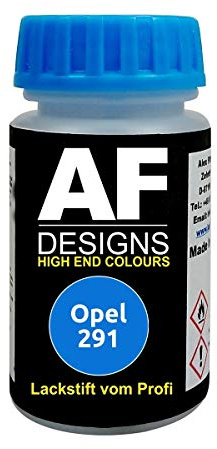 Alex Flittner Designs Lackstift für Opel ARDENBLAU metallic 291 | Lackstift geeignet für Farbcode: 291 und Farbname: ARDENBLAU metallic