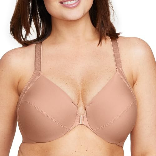 Glamorise Front-Closure Smoothing Wonderwire Underwire Bra 1247 (Women's & Women's Plus)
