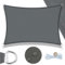 UMI Volie d'ombrage Rectangulaire 3x4m Imperméable Toile Ombrage Protection 95% UV pour Jardin Patio Terrasse Camping- Antracite