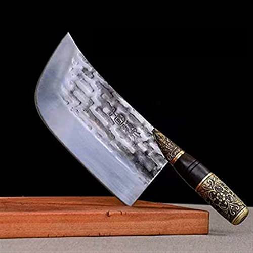 WYGC Coltelli da Cucina Mannaia in Acciaio Inox mannaia da Carne Coltello Damasco dello Chef Adatto con Manico in Legno 31 cm