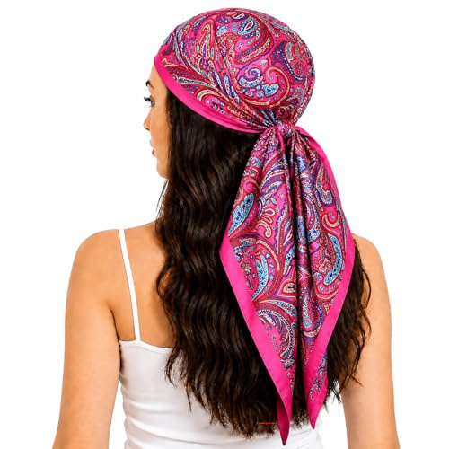 FAIRYGATE Satin Scarf Silky Like Elegant Soft Wraps Ladies Scarves for Women Girls