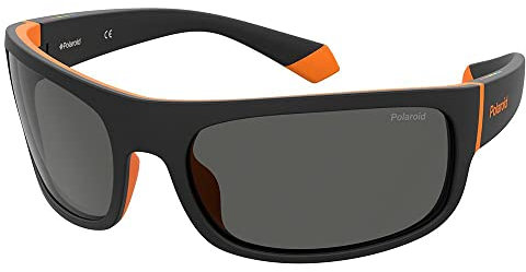 POLAROID Pld 2125/s 8LZ/M9 BLACK ORANGE Sunglasses Men's Acetate, Standard, 66