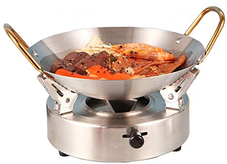 Camping Cookware, Portable Spirit Cooker, Camping Stove, Lightweight Alcohol Stove for Indoor Use and Outdoor Camping,Silver