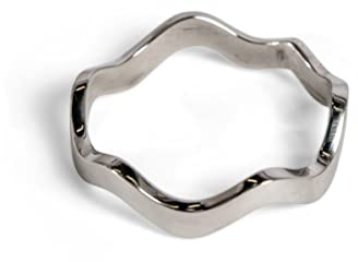 Sagaform Decoration Serviettenringe 4-teilig aus Messing in der Farbe Silber, Maße: 5cm x 5cm x 1cm, 5018291