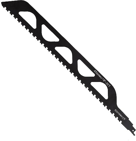 LAIWOO Lames de Scie Sabre pour Bois et Métal Pierre, Accessoires de Scie Sabre pour Béton Cellulaire, Brique, Béton, Plaque de Ciment (455mm S2243HM))