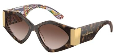 Dolce&Gabbana 0DG4396 55 321713 Sonnenbrille, Unisex, Erwachsene, mehrfarbig (mehrfarbig), Einheitsgröße