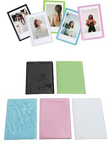 5PCS Magnetic Picture Frame, 3.7x2.5in Picture Frame Mini Magnetic Picture Holder for Home Refrigerator Storage Locker Decor