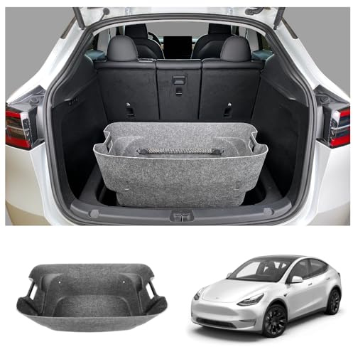 VLOX Tesla Model Y Kofferraum-Organizer Aufbewahrungsbox – Passgenau für Model Y 2021–2024, 105L Kapazität Auto-Aufbewahrungsbox mit 4 Schlaufen für Gurte – Praktisches Tesla Model Y Zubehör