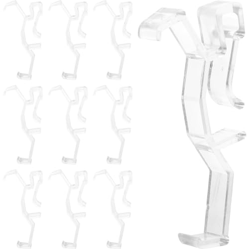 VOSAREA Vertical Blind Clamps 20pcs Plastic Valance Clamps Drapery Holdbacks Window Blind Clips Blackout Valance Clips for Drapes