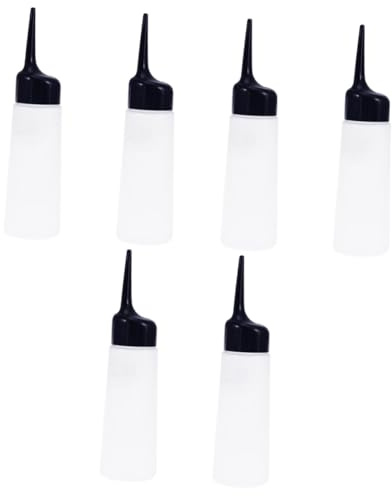 Beaupretty 6 Piezas Botella Aplicadora De Tinte Para El Cabello Botella Exprimible De Tinte Para El Cabello Botellas De Aderezos Botella Dispensadora De Tinte Botella De Spray Modelado