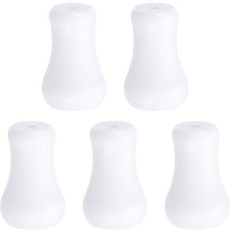 sourcing map Cord Knobs, White Plastic Cord Tassel Drops Pull End Pendant for Window Blinds Shade Curtain Craft, 1x0.6 5Pcs