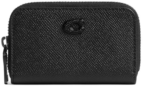 COACH Damen Small Zip Around Card Case Black One Size