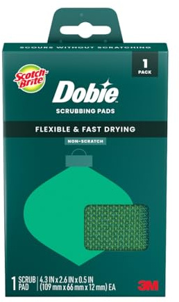 Scotch-Brite Esponja de Cocina para Lavar, Almohadilla de fregado Dobie de Navidad, Almohadilla de Malla de Secado rápido con un Color Verde Festivo
