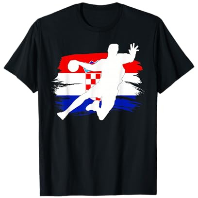 Handball Kroatien Trikot Croatia Handballfan - Herren, Damen & Kinder - Schwarz - Klein - Einfarbig - Sport-Jersey - T-Shirt
