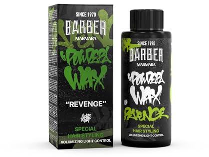 Barber Marmara Polvere per Capelli Uomo Donna RAVENGE 20g – Effetto Opaco & Tenuta Leggera – Styling Powder per Volume, Texture e Look Naturale – Modellante per Acconciature Matt Look