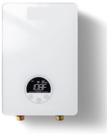 Chauffe-eau électrique, chauffe-eau instantané, Chauffe-eau Électrique Sans Réservoir, Chauffe-eau Instantané Sous L'évier, Technologie Auto-modulante, Chauffage Électrique Blanc À Faible Consommation