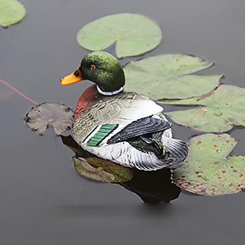 Brrnoo Duck Statue, Resin Duck Floating Sculpture Resin Outdoor Decor for Garden Pond Pool (Fishery)