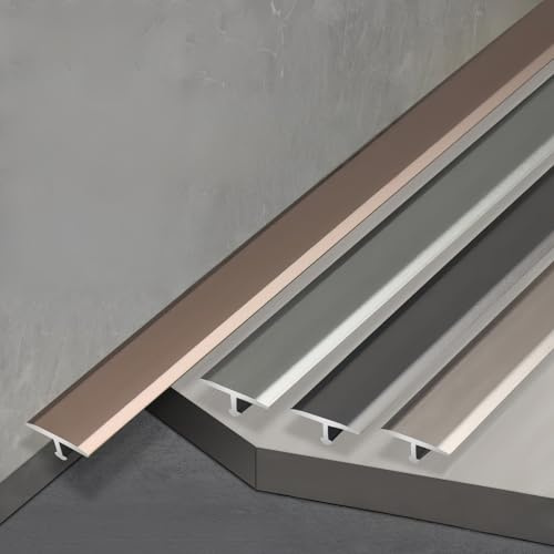 Coayuou Übergangsleiste 90cm* 3 Stück T Profil Aluminium Aluminium Profil Flach Für Glatte Bodenübergänge Im Innenbereich- Langlebig & Pflegeleicht(Option 8,14mm)