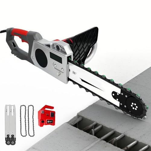 Motosierra Eléctrica 5800W/6500W - Modos de Corte en Seco y Húmedo, Profundidad Máx. 35/48 cm, Retroceso Reducido y Ligera, Motor 6000RPM para Hormigón Armado, Ranurado de Pared, Ladrillo, Piedra 350