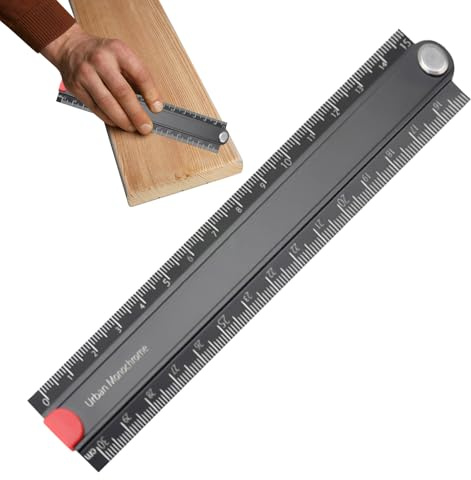 Regla Plegable, 30 Cm Recta A 90 Grados, Marcas Precisas Herramienta De Medición Metálica Para Diseñadores Arquitectos Proyectos Carpintería Renovación Del Hogar