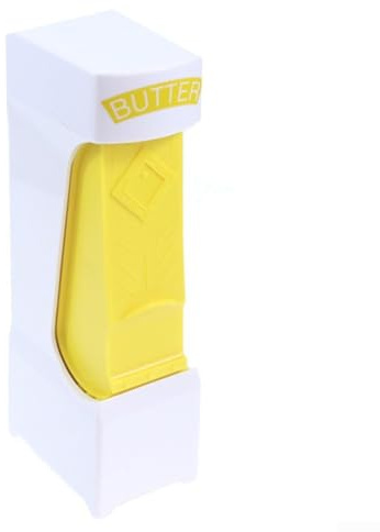 Honseadek One-Touch-Butterschneider mit Spender – Edelstahlklinge schneidet kalte Butter einfach, hält frisch im Kühlschrank oder Arbeitsplatte, spülmaschinenfest
