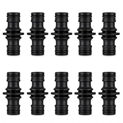 10 piezas Acoplamiento de manguera, 1/2 pulgada doble enchufe, adaptador y extensión para mangueras de jardín y hogar, conexión rápida resistente