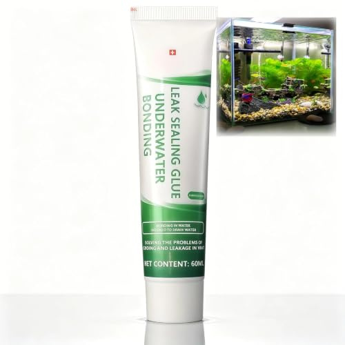 Aquarium Sealant, Waterproof Adhesive for Fish Tank Leak Repair, 60ML