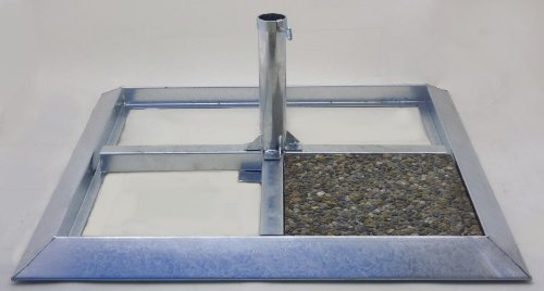 Spezial GEFERTIGTER - Dach - SATELITEN - ANLAGEN - STÄNDER - STABIELO PLATTENSTÄNDER für 40 x 40 cm Platten für Rohre von 50-80 mm - Stahl-Schrägrahmen
