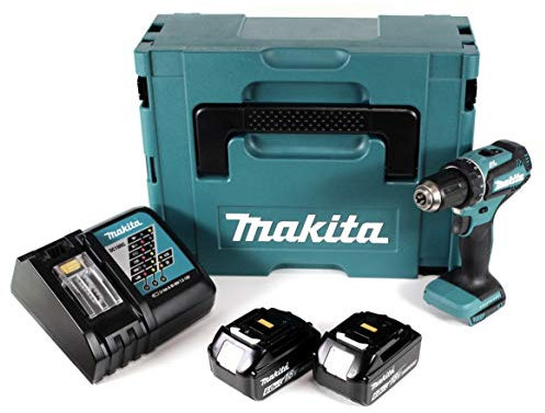 Makita DDF 485 RGJ - Trapano avvitatore a batteria, 18 V, 50 Nm, in Makpac + 2 batterie da 6,0 Ah + caricatore