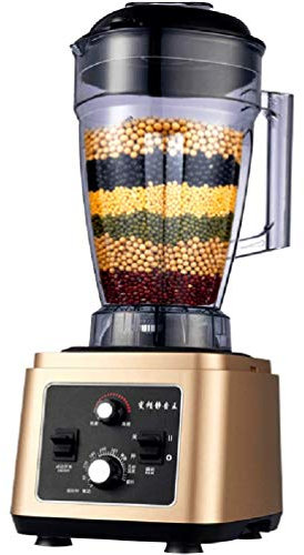 QREZ Licuadora Batidora Vaso Cristal Profesional, Licuadora para Batidos Licuadora para Verduras Y Frutas Batidora De Vaso Comercial Batidora De Mano 45000RPM 2800W,Oro