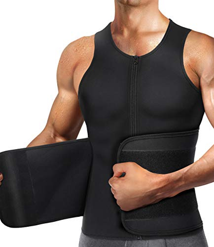 CHUMIAN Gilet de Sudation Homme Sauna Néoprène pour Minceur Ceinture de Sudation Fitenes Sports Débardeur