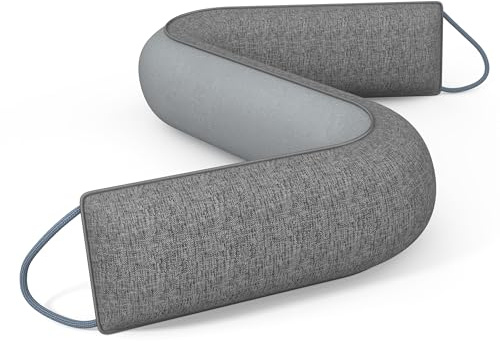 HADOR 30 Inch Weighted Door Draft Stopper - Under Door Snake Pillow, Blocks Cold Air/Wind/Noise, Heavy Duty Soundproof Bottom Filler (Covers Gaps Up to 3), Winter Patio Sliding Window Seal, Grey