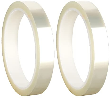 SAVITA 2 Rollos Cinta Resistente al Calor, Rollos Cintas Térmicas Transparente, Cinta Aislante Transparente para Sublimación Cinta de Transferencia de Calor para Bricolaje y Manualidades?20mm?