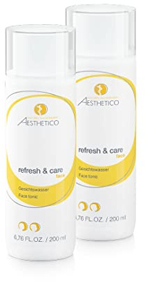 AESTHETICO refresh & care Doppelpack, 2 x 200 ml | Kühlendes Gesichtswasser für alle Hauttypen, beruhigt und stärkt den Säureschutzmantel, praktischer Doppelpack