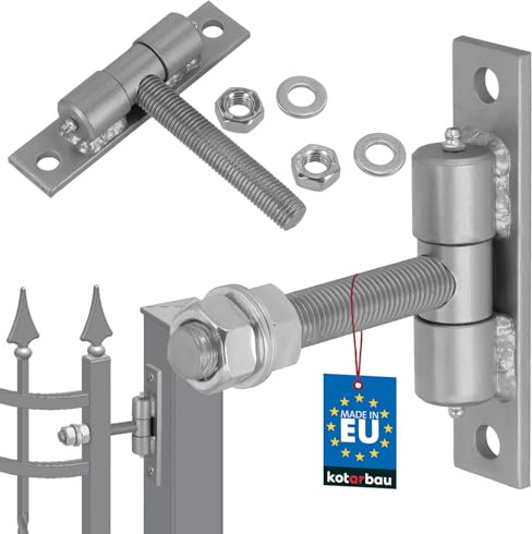 KOTARBAU® Torangel mit Anschraubblech und Schmiernippeln Einstellbar für Türen Tore Robuste Konstruktion ⌀ 20 mm