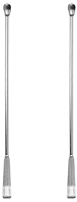 Cuchara de reactivo de muestreo de laboratorio micro, 2PCS 15cm 2 en 1 Cuchara de laboratorio Espátula de laboratorio de metal Espátula de mezcla de doble cabeza para polvos, tapa de gel