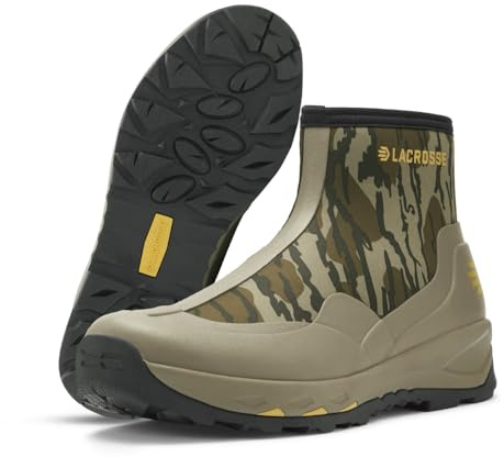 LaCrosse AlphaTerra 6 Zip-Up Waterproof Hiking Boots for Men - Alphaterra Outsole, Active Fit, EVA Midsole Side-Zip, Camo - 12 M