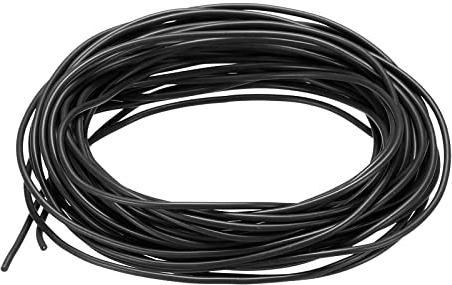 sourcing map 28AWG Elektrischer Draht 6 Meter Stromkabel 0,08 mm² Verzinntes Kupferkabel Flexibel Silikonkabel Litzenkern Klingeldraht Verdrahtungsleitung für DIY KFZ Auto Modellbau, Schwarz