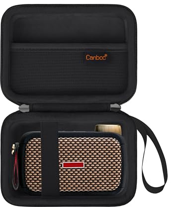 Canboc Hard Carrying Case for Positive Grid Spark GO 5W Ultra-Portable Smart Guitar Amp, Electric Guitar Speaker Box, Mesh Pocket fits Cable, Black