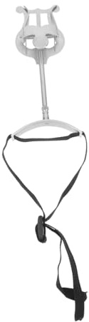 Mikinona Tragbarer Notenhalter mit Stabilem Clip aus Eisen und Polyester für Blechblasinstrumente zum Üben und Musizieren in Marschszenarien
