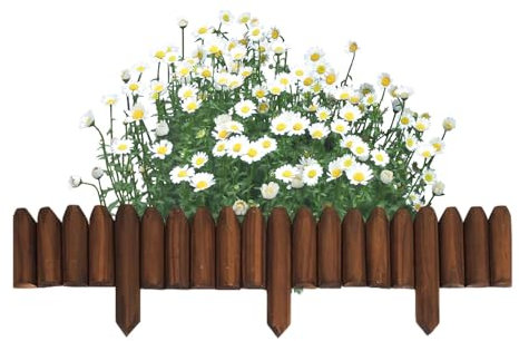 Panneaux de clôture en bois – Clôture en bois pour – Clôture en bois pour , bordures de parterres de fleurs, bordure de parterre de fleurs