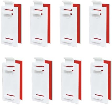 EnixwH 8x Roller Blind Clamp Brackets - Adhesive Support No Drilling, Replacement Window Blind Holder