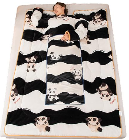 JYBBST TV Steppdecke Mit Ärmeln Wolldecke Warm Winter, Steppdecke Zum Anziehen Erwachsene Wearable Blanket, Ärmeldecke Für Erwachsene, Geschenke, Sofadecke Heizkosten Sparen(E)
