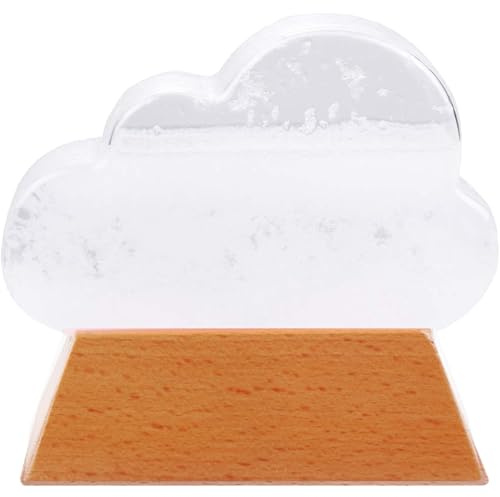 Storm Glass Weather Predictor 1 pz Cloud Storm Glass Wear Forecaster Wear Station Weather Glass Storm Glass Weather Predictor Decorazioni a goccia d'acqua Bianco