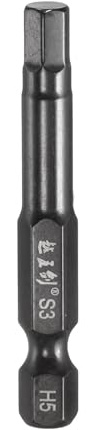 sourcing map Punta per trapano a testa esagonale da 5 mm (H5), con codolo esagonale da 1/4, lunghezza 50 mm, in acciaio S3, punte magnetiche per avvitatore a percussione industriale